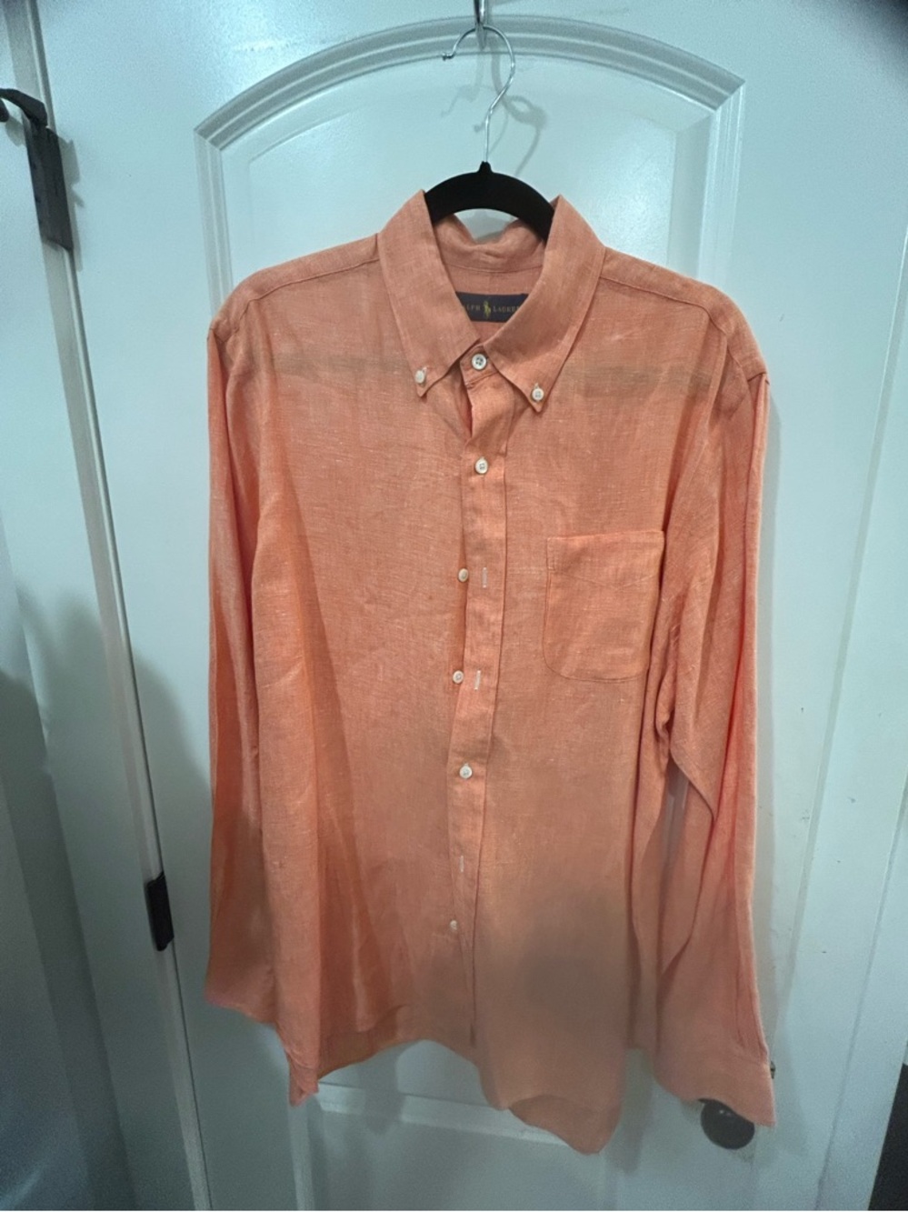 Polo by Ralph Lauren Coral Button-Down Linen Shirt
